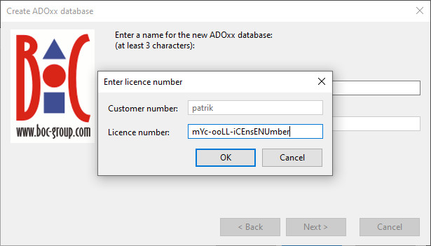 asqladm enter license number