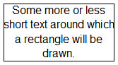 A text with a rectangle drawn around it