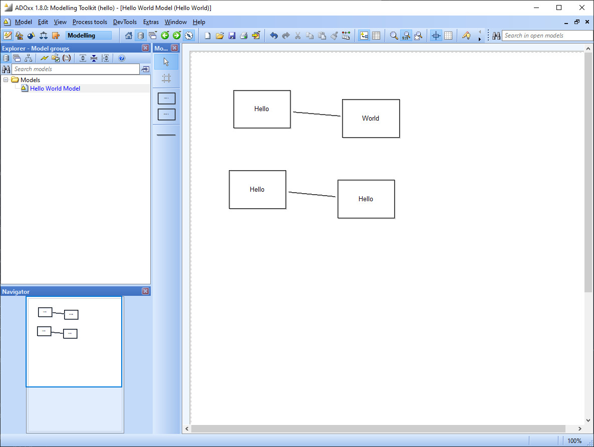 Example Hello World Modelling Toolkit