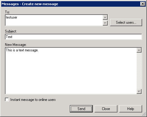 Create a new message window