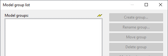 Modelling Toolkit model group list not showing any model groups