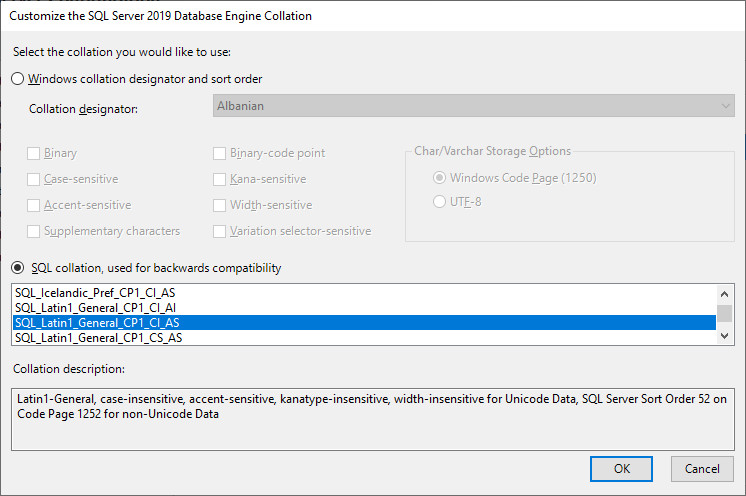 SQL Server collation example